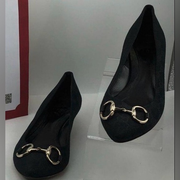 Gucci Black Kitten Heels with signature GG Sz 39 - Picture 5 of 12
